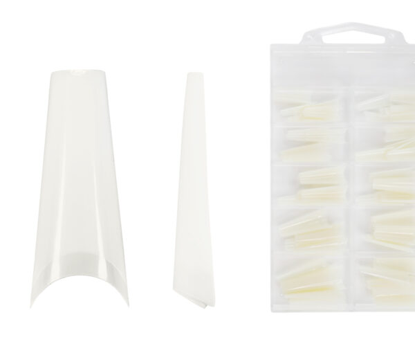 Emmi-Nail Coffin Tipbox naturel, 100 stuks