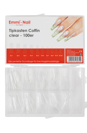 Emmi-Nail Tipbox Coffin/Ballerina Clear, 100 stuks