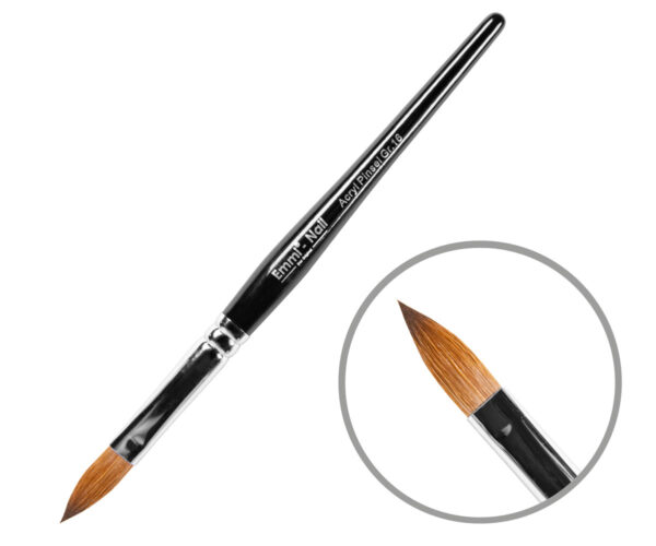 Emmi-Nail Acryl-Pinsel Gr.16 Houten Steel 100% Echt haar