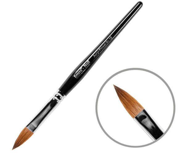 Emmi-Nail Acryl-Pinsel Gr.18 Houten steel 100% Echthaar