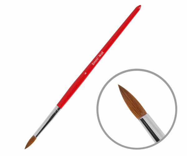 Emmi-Nail Acrylpenseel nr 6, houten steel, 100% echt haar