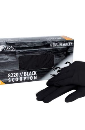 LATEX HANDSCHOENEN SCHORPIOEN ZWART MAAT M