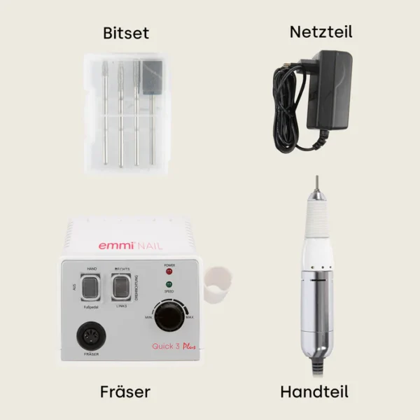 Emmi-Nail Quick 3 Plus – nagelfrees 25.000 rpm